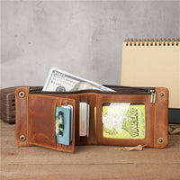 The Wexford Zip Wallet - Crazy-horse leather bifold 1