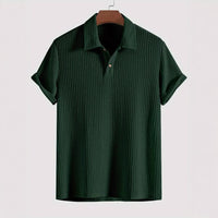 The Ambrose Polo - Diamond-textured knit with a relaxed lapel collar 3