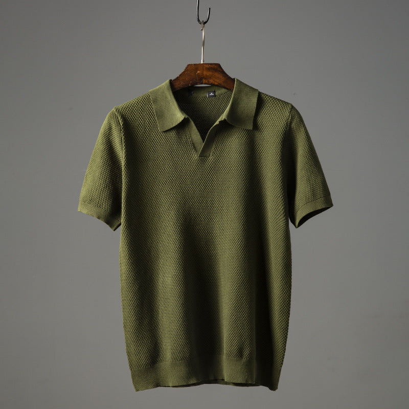 The Hendrix Polo - 100% breathable cotton knit with a structured seagull collar and slim tailored fit