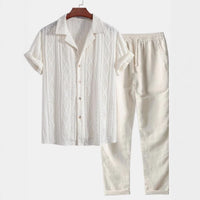 The Havana Set - Printed short-sleeve lapel shirt with matching trousers 3