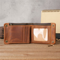 The Wexford Zip Wallet - Crazy-horse leather bifold 4