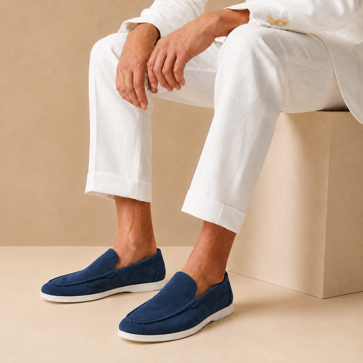 The Marquis Loafer - Handcrafted suede slip-on with a breathable lining and anti-slip sole