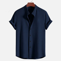 The Bordeaux Shirt - Cotton-blend corduroy with a stand collar and no-iron finish 4