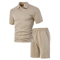 The Monaco Set - Textured jacquard polo and shorts 5