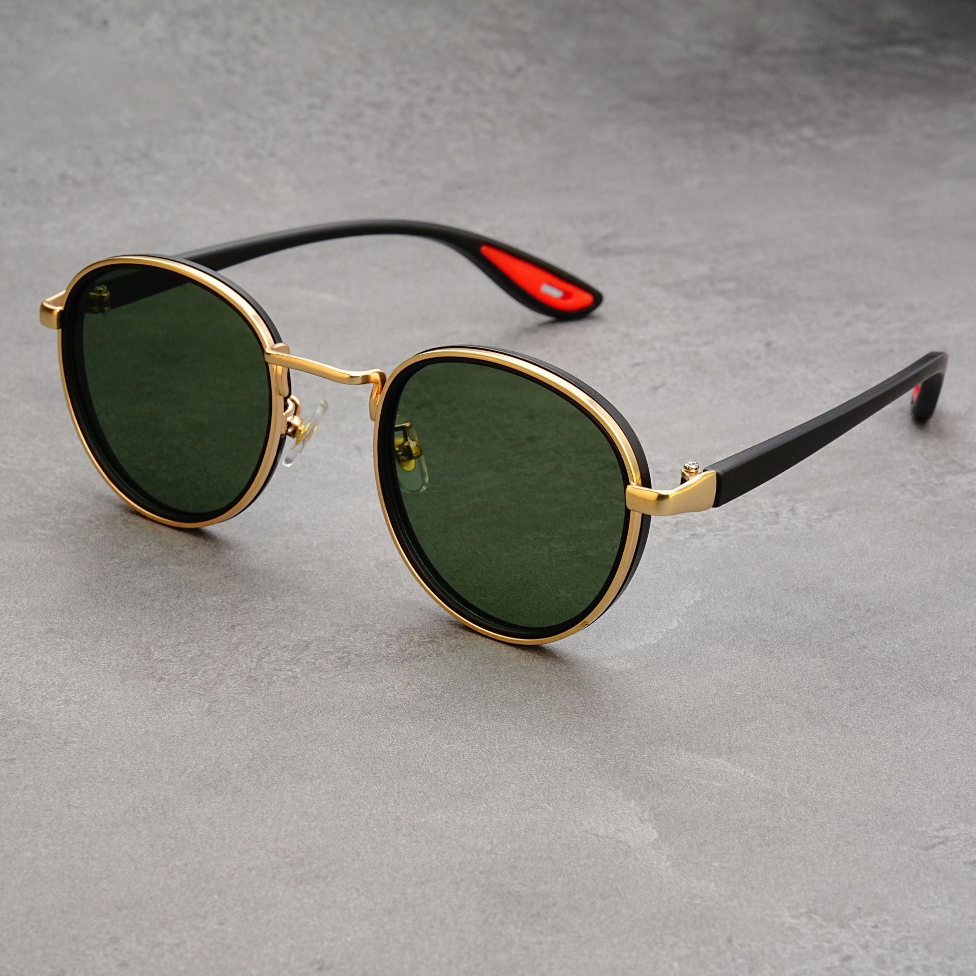 The Lennox Sunglasses - Round gold-rim frame in lightweight TR with UV400 lenses