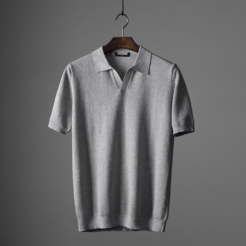 The Hendrix Polo - 100% breathable cotton knit with a structured seagull collar and slim tailored fit