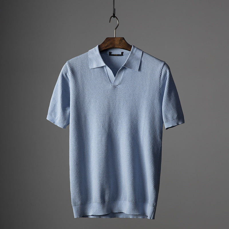 The Hendrix Polo - 100% breathable cotton knit with a structured seagull collar and slim tailored fit
