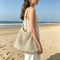 The Ravello Woven Bag - Hand-woven cotton beach bag 2