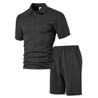 The Monaco Set - Textured jacquard polo and shorts 2
