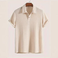 The Ambrose Polo - Diamond-textured knit with a relaxed lapel collar 4