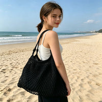 The Ravello Woven Bag - Hand-woven cotton beach bag 4
