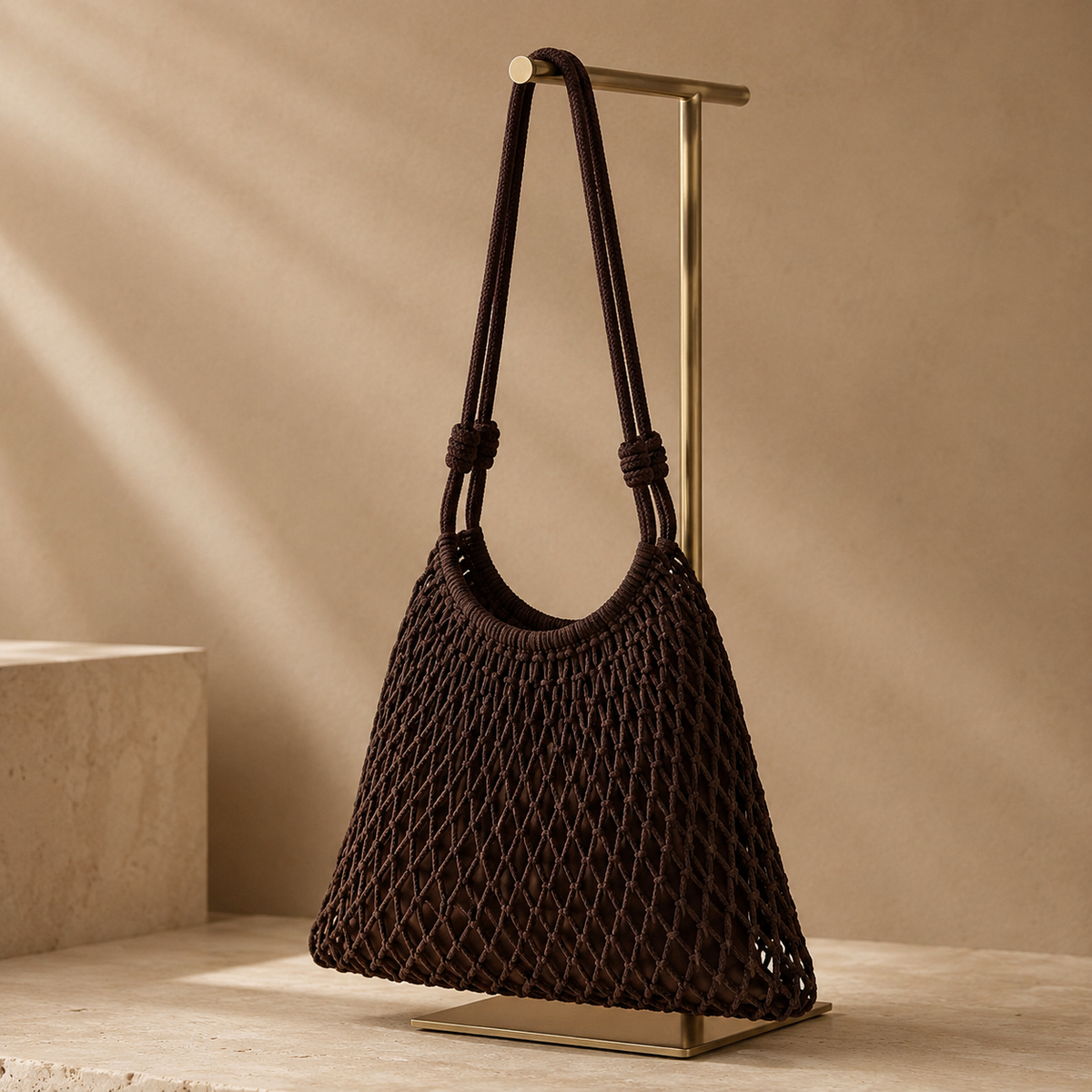 The Ravello Woven Bag - Hand-woven cotton beach bag