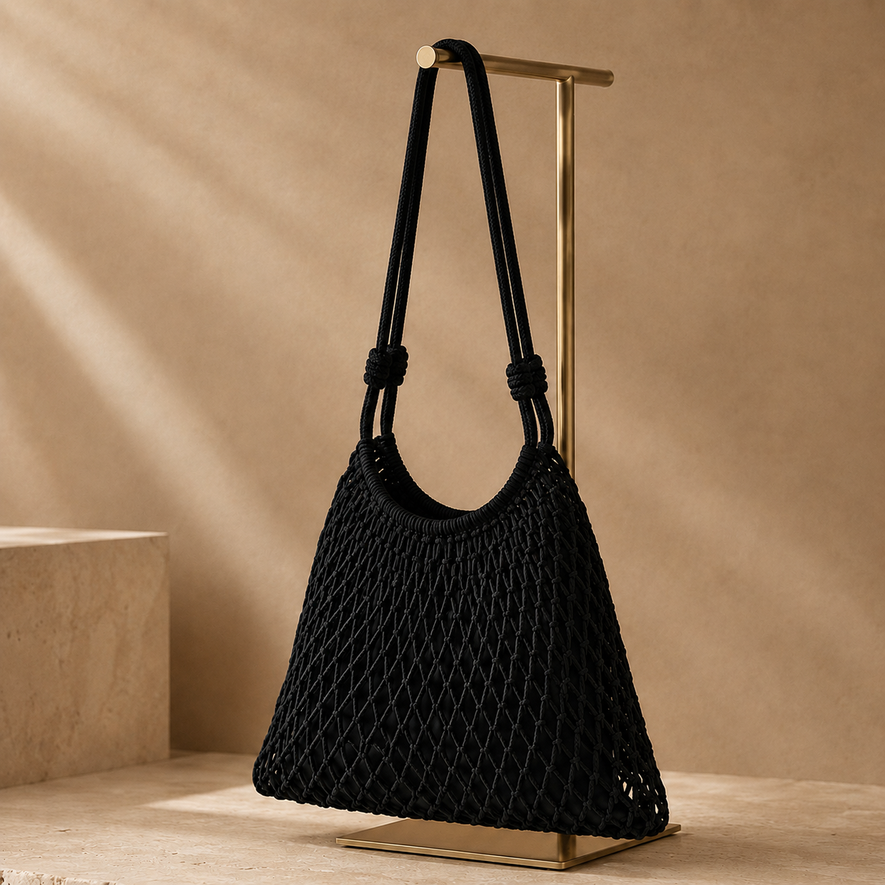 The Ravello Woven Bag - Hand-woven cotton beach bag
