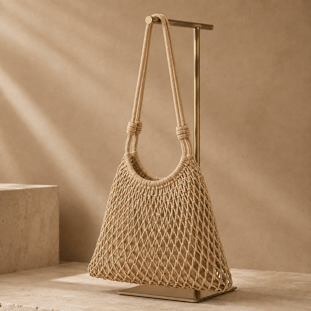 The Ravello Woven Bag - Hand-woven cotton beach bag