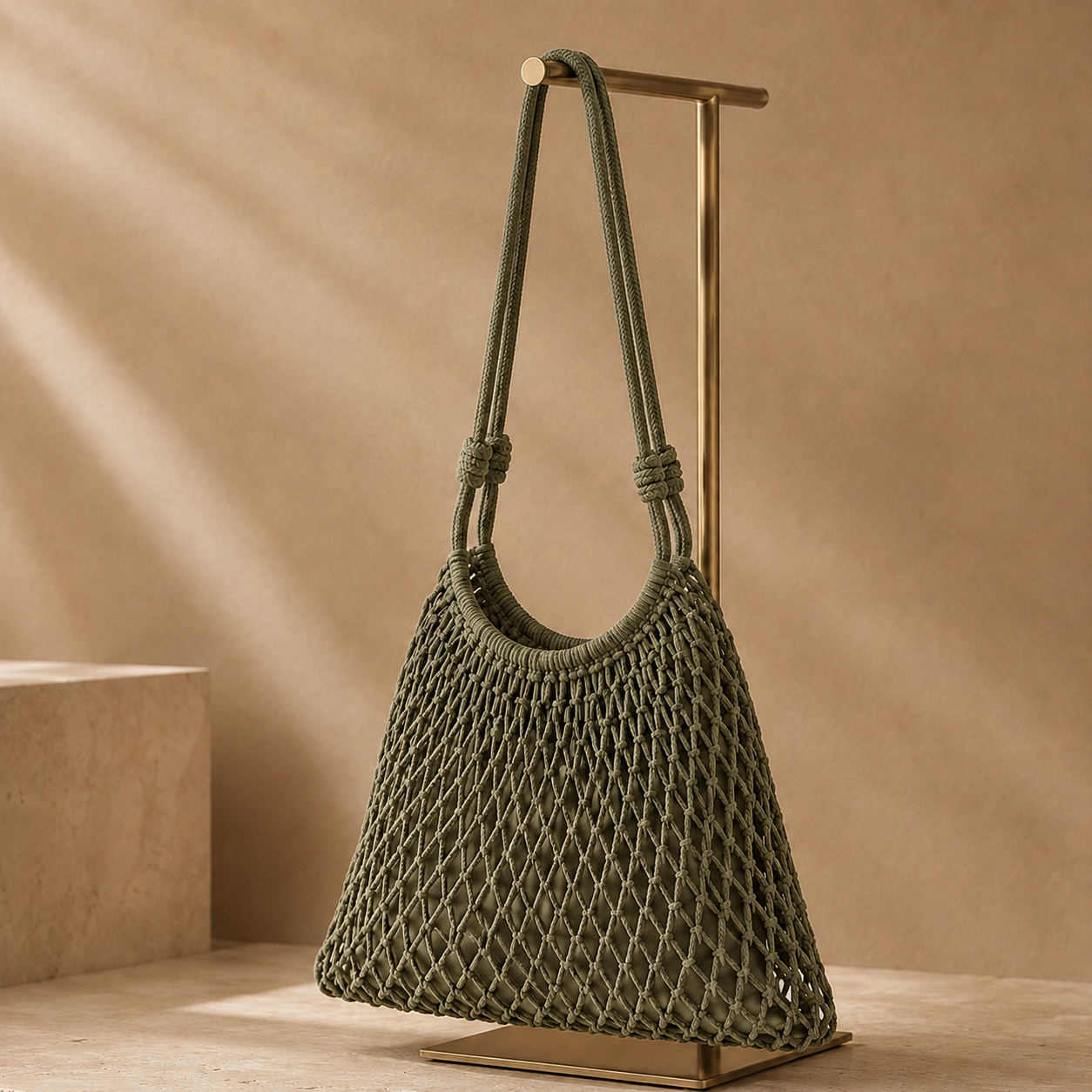 The Ravello Woven Bag - Hand-woven cotton beach bag
