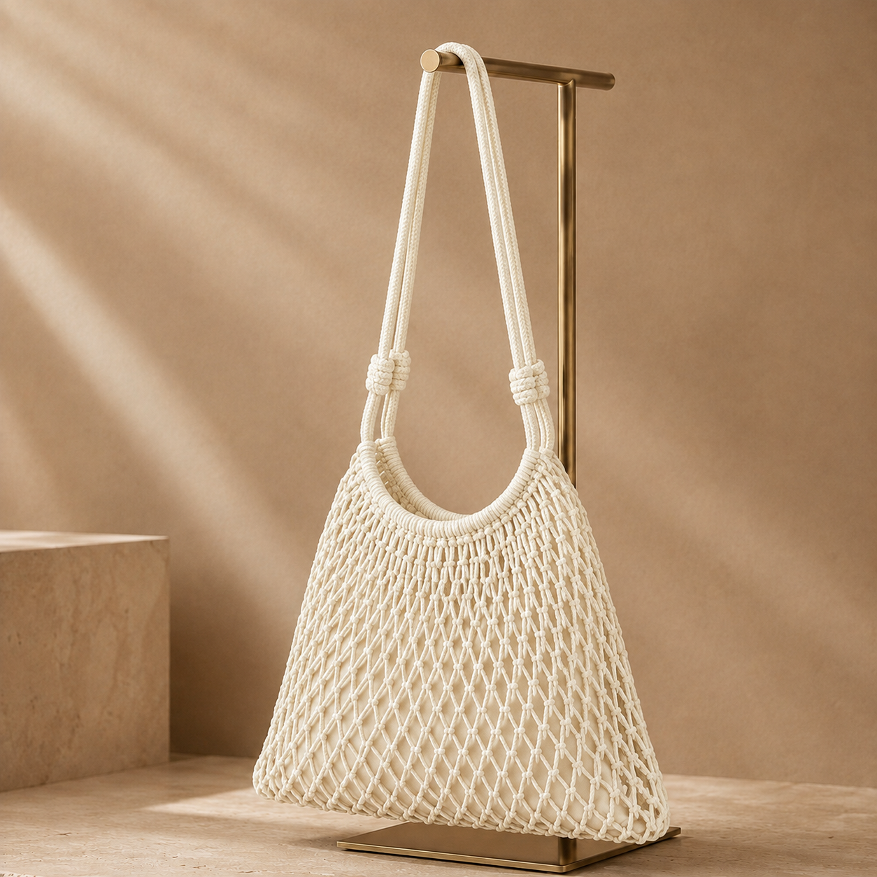 The Ravello Woven Bag - Hand-woven cotton beach bag