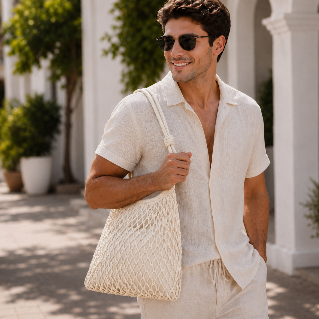 The Ravello Woven Bag - Men's Woven Beach Bag | BEARING