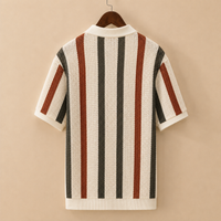 The Corsica Polo - Ice-silk knit with hollow-stripe texture, moisture-wicking and no-iron 4