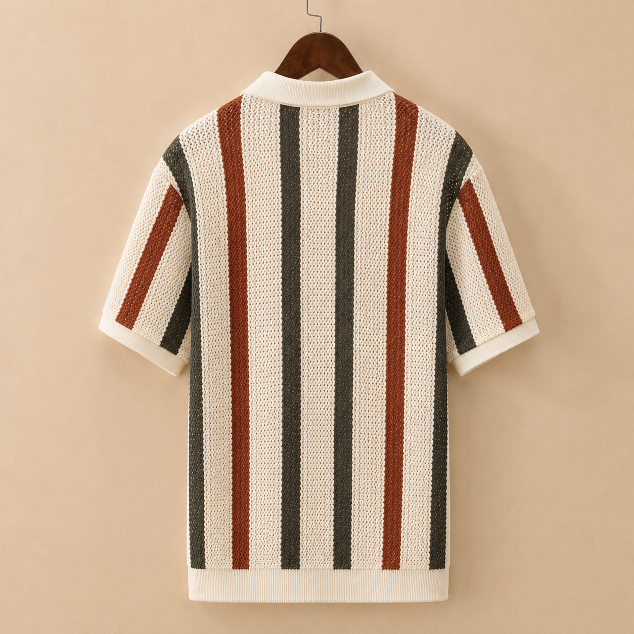 The Corsica Polo - Ice-silk knit with hollow-stripe texture, moisture-wicking and no-iron