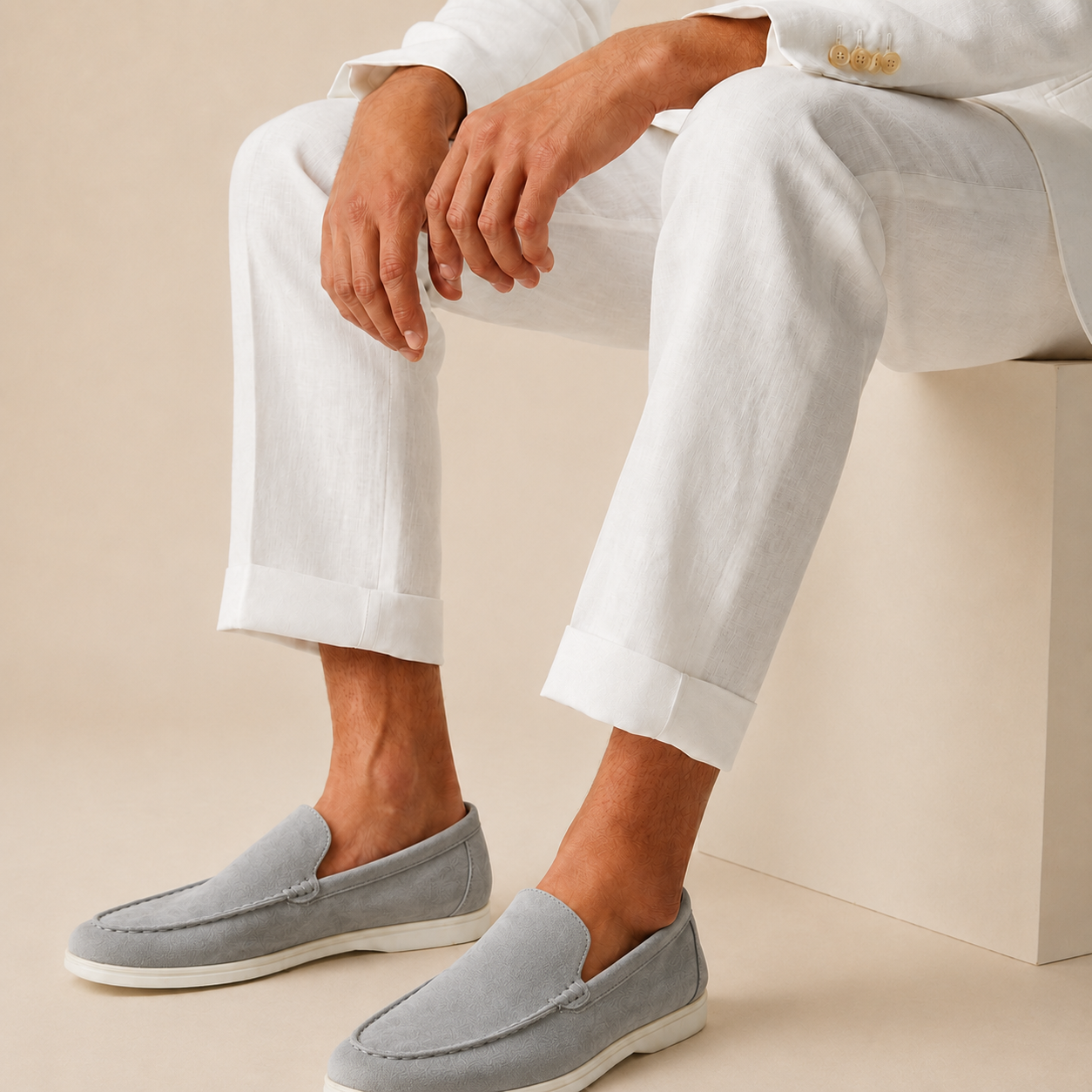 The Marquis Loafer - Handcrafted suede slip-on with a breathable lining and anti-slip sole