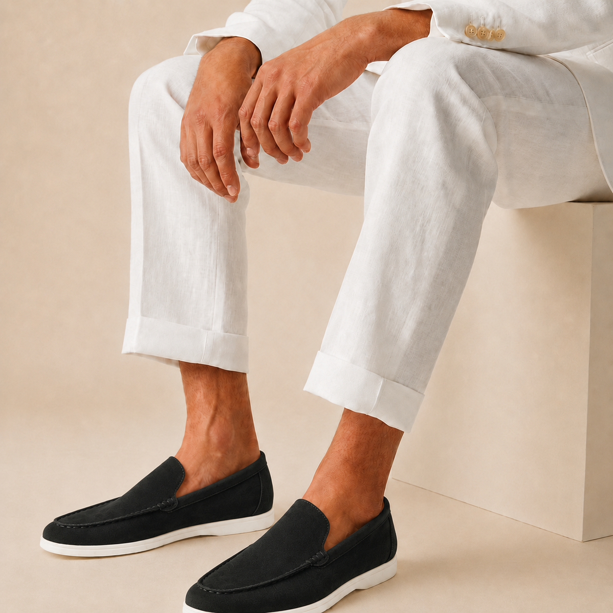 The Marquis Loafer - Handcrafted suede slip-on with a breathable lining and anti-slip sole