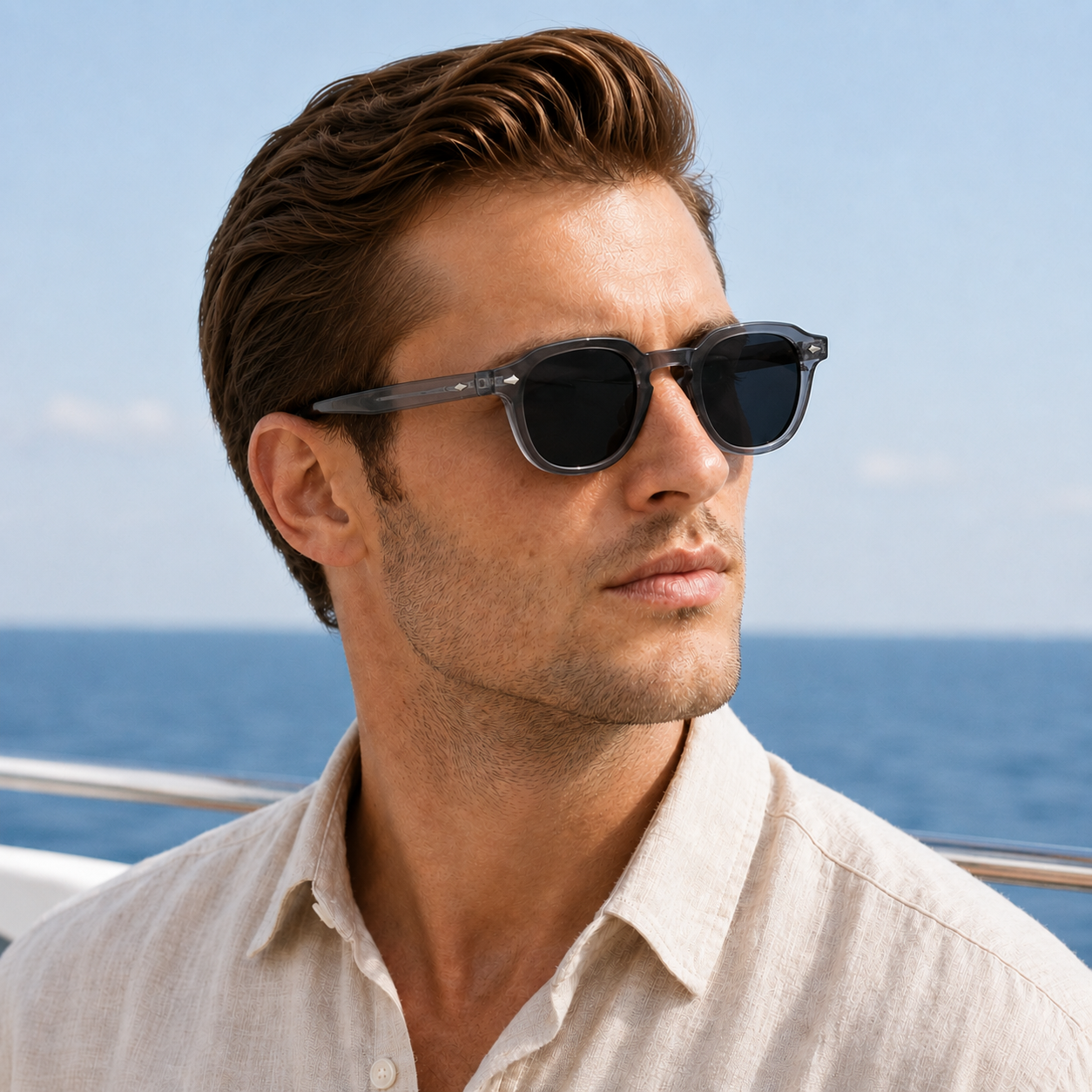 The Portofino Sunglasses - Handcrafted polygonal frame with tinted lenses and UV380 protection
