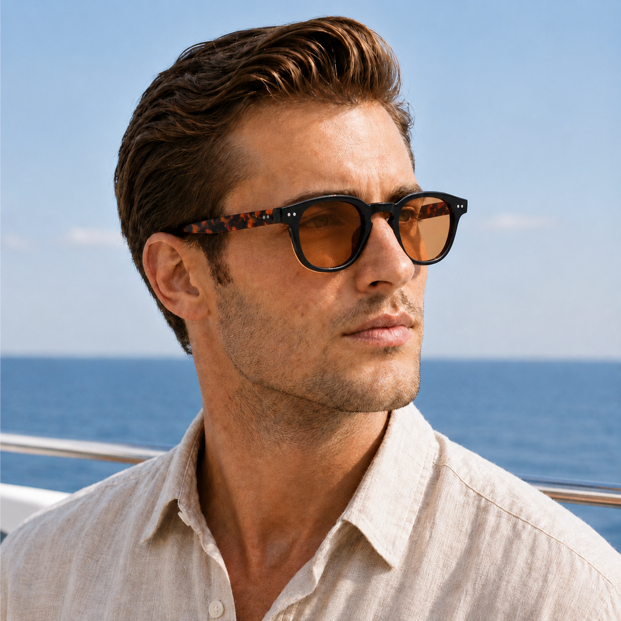 The Monza Sunglasses - Retro gold-pin frame with polarized UV400 lenses