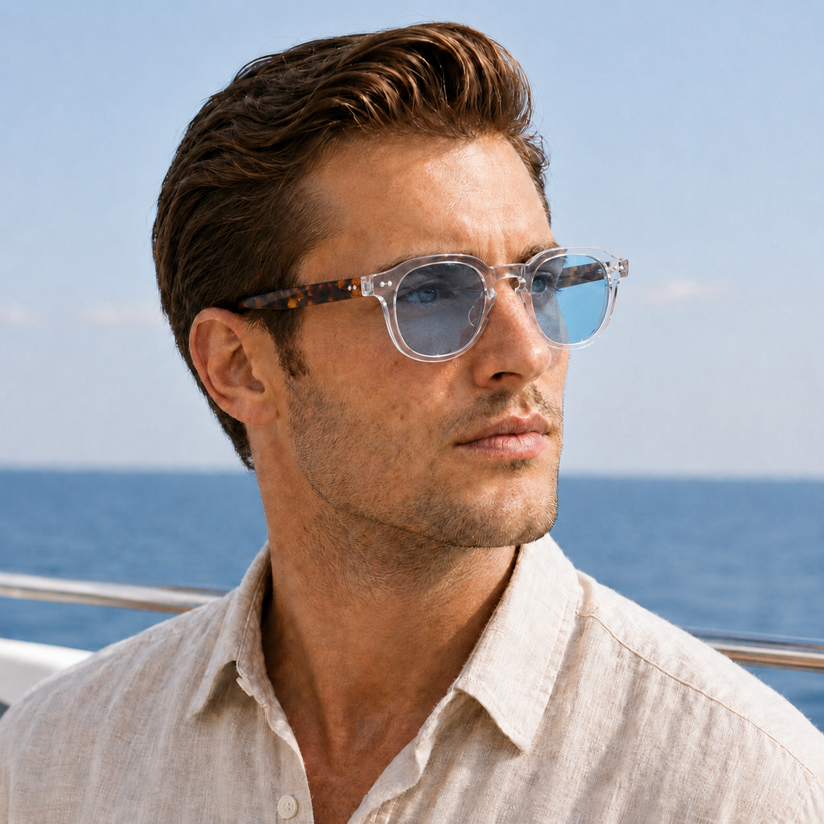 The Monza Sunglasses - Retro gold-pin frame with polarized UV400 lenses
