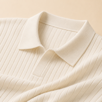 The Ambrose Long Sleeve - Fine-ribbed knit with a soft lapel collar and slim tailored fit 3