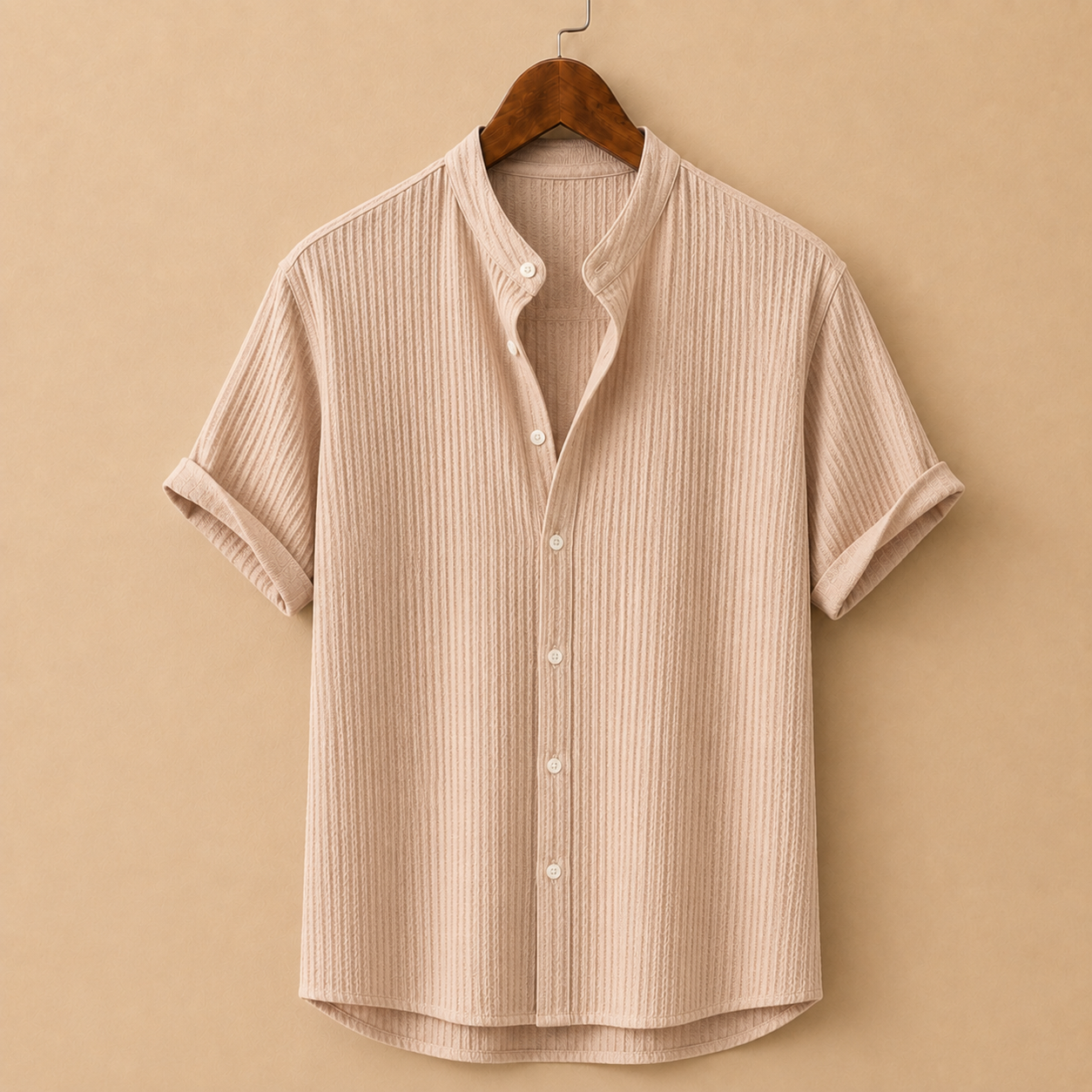 The Bordeaux Shirt - Cotton-blend corduroy with a stand collar and no-iron finish