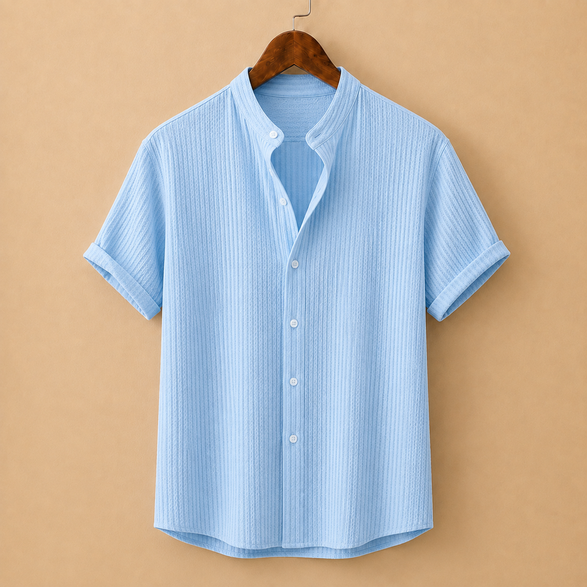 The Bordeaux Shirt - Cotton-blend corduroy with a stand collar and no-iron finish
