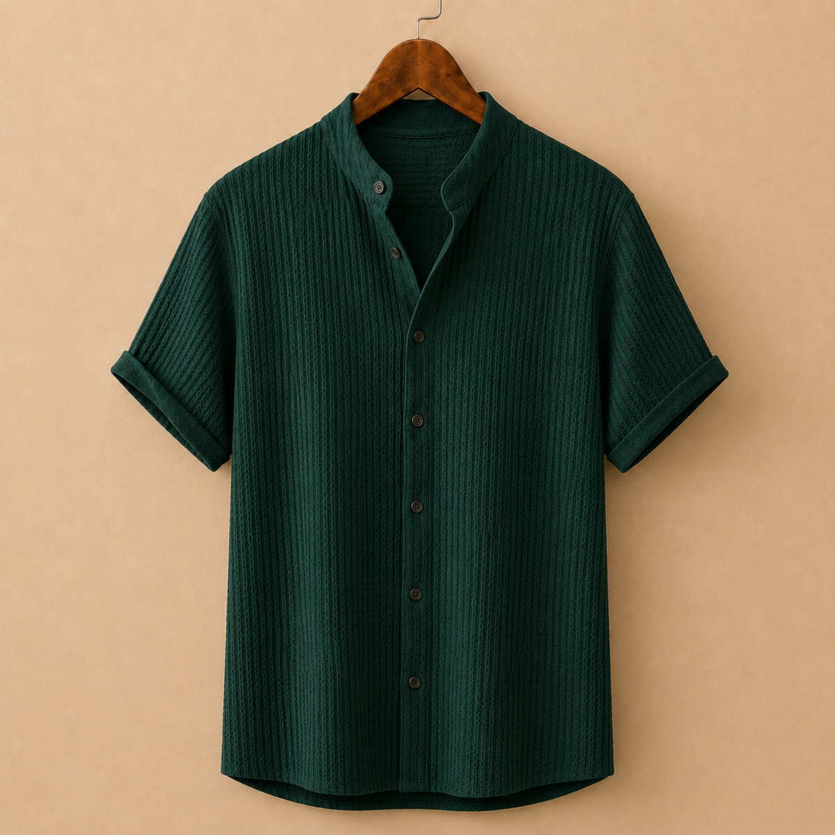 The Bordeaux Shirt - Cotton-blend corduroy with a stand collar and no-iron finish