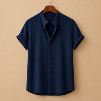 The Bordeaux Shirt - Cotton-blend corduroy with a stand collar and no-iron finish 4