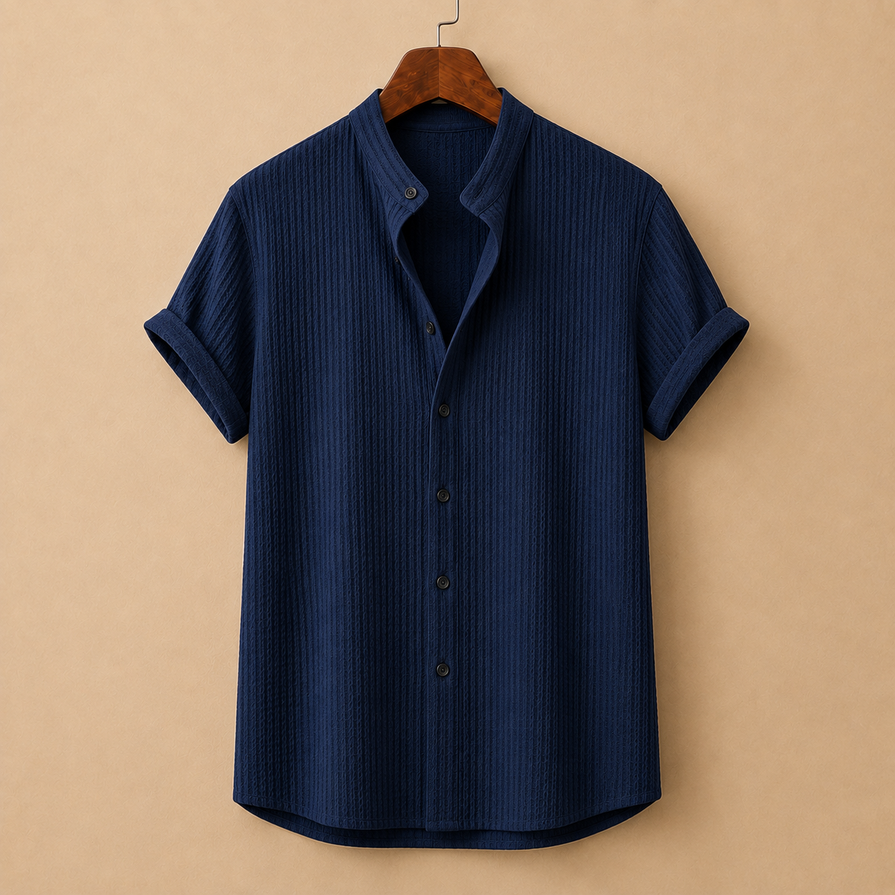 The Bordeaux Shirt - Cotton-blend corduroy with a stand collar and no-iron finish
