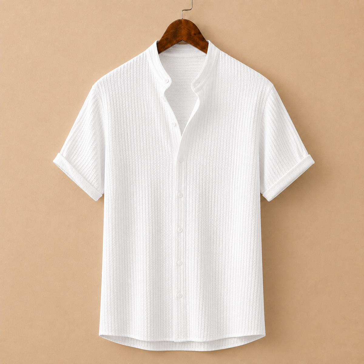 The Bordeaux Shirt - Cotton-blend corduroy with a stand collar and no-iron finish