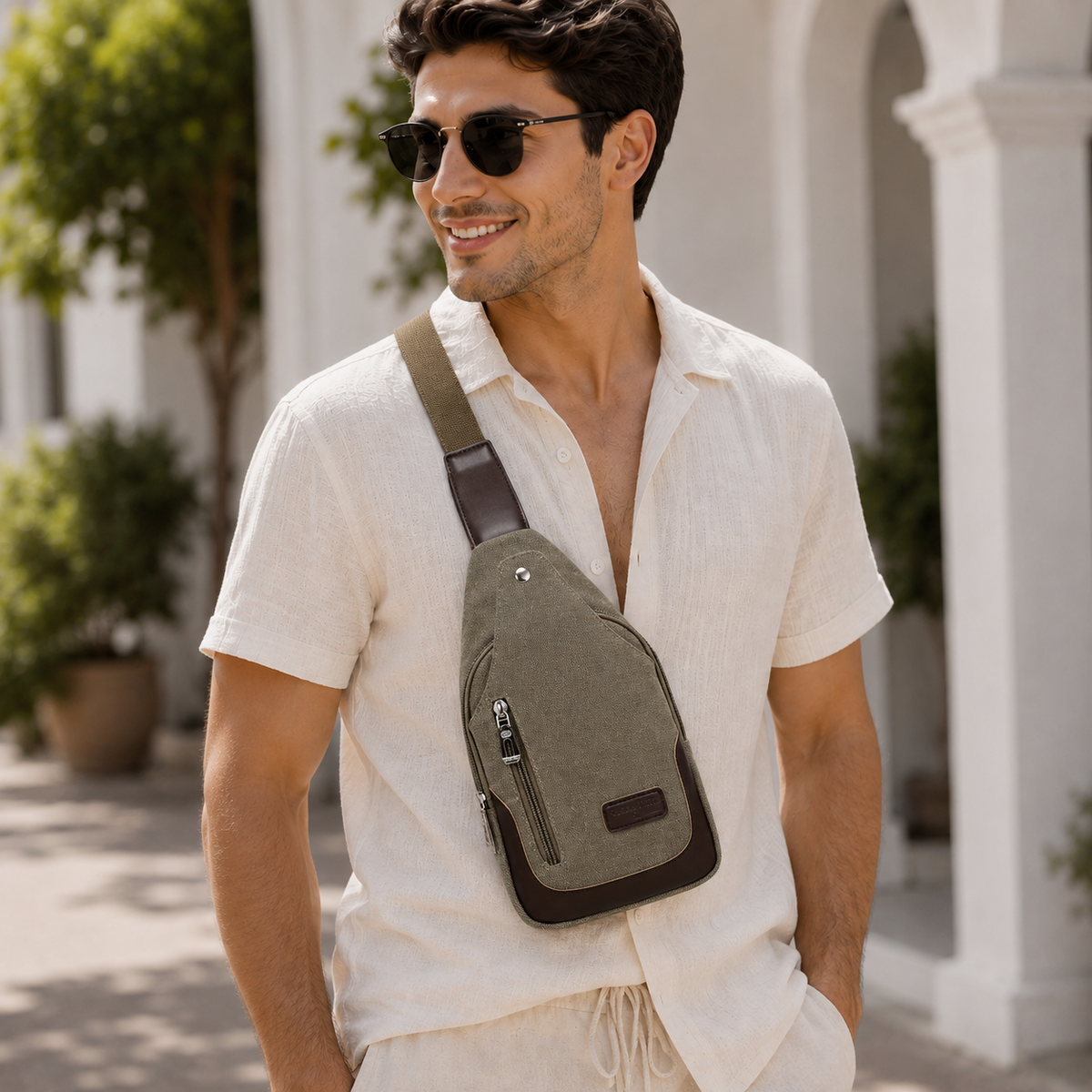 The Ridley Sling Bag - Lightweight canvas crossbody