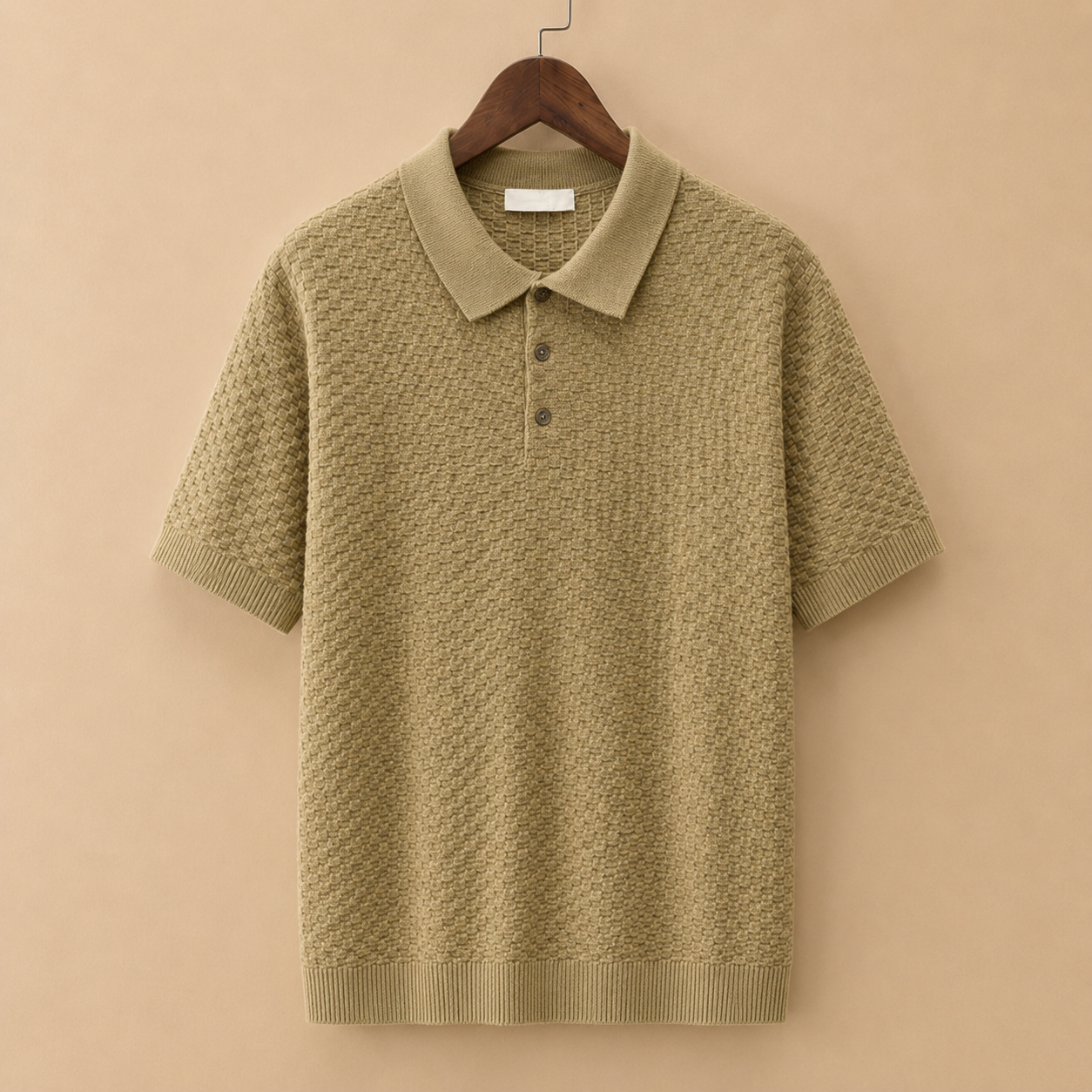 The Sutton Polo - a finely woven basketweave knit in breathable ice-silk fabric