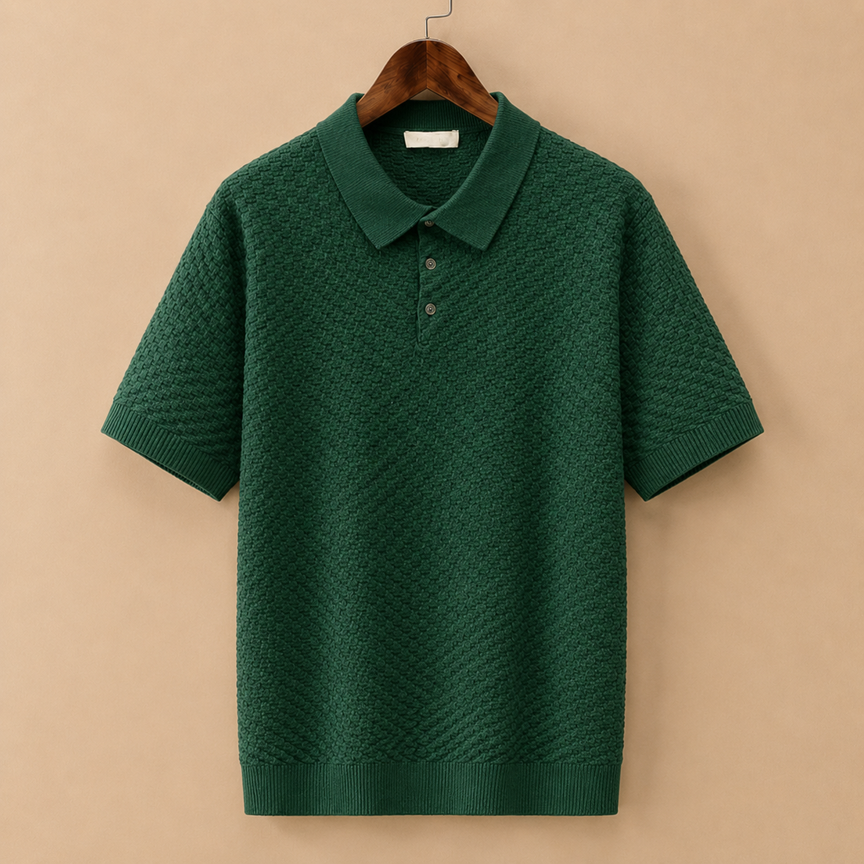 The Sutton Polo - a finely woven basketweave knit in breathable ice-silk fabric