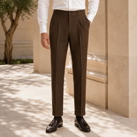 The Marseille Trouser - Slim tapered tailoring in breathable stretch weave with a clean beltless waist 1