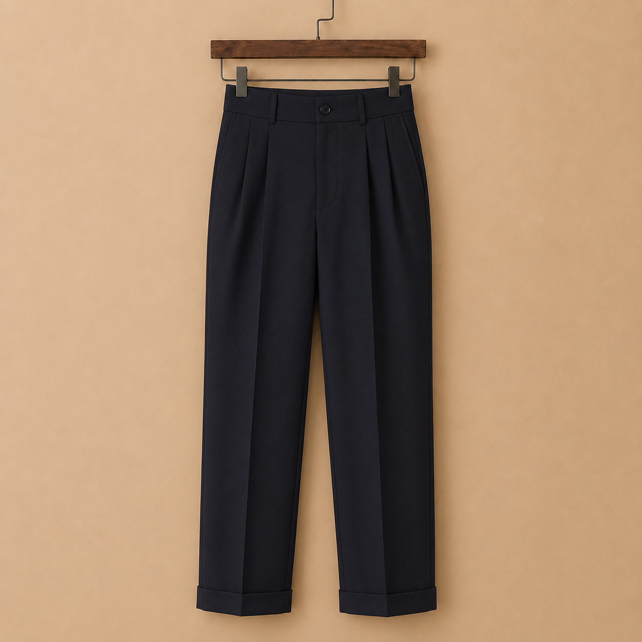 The Marseille Trouser - Slim tapered tailoring in breathable stretch weave with a clean beltless waist