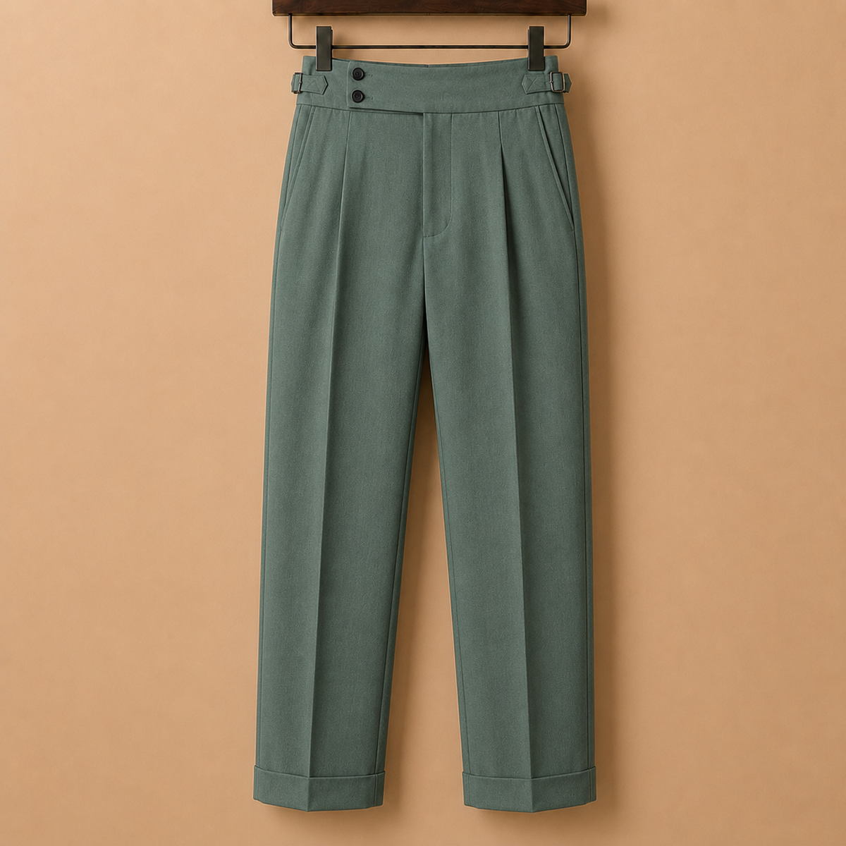 The Napoli Trouser - Neapolitan-inspired tailoring with a side-buckle waist and wrinkle-resistant finish