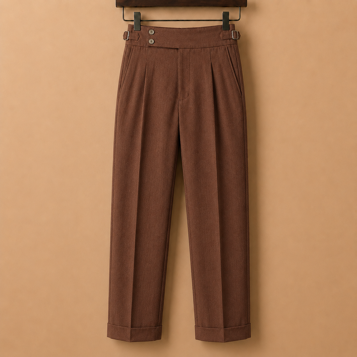 The Napoli Trouser - Neapolitan-inspired tailoring with a side-buckle waist and wrinkle-resistant finish