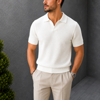 The Sutton Polo - a finely woven waffle-knit polo in breathable ice-silk blend 5