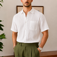 The Ischia Shirt - a textured, breathable weave with retro cut-out detailing 1