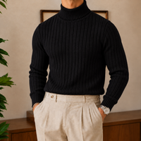 El Jersey de Cuello Alto Fenwick – punto entallado con cuello alto que se dobla 3