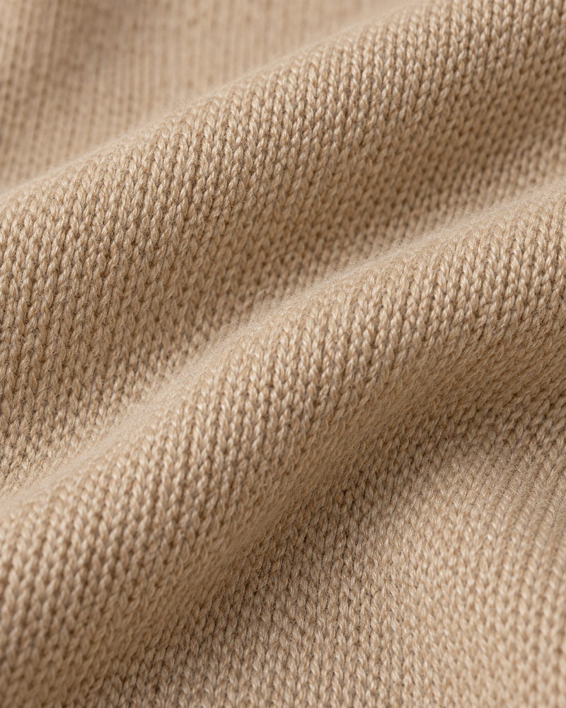 Ribbed knit that breathes.