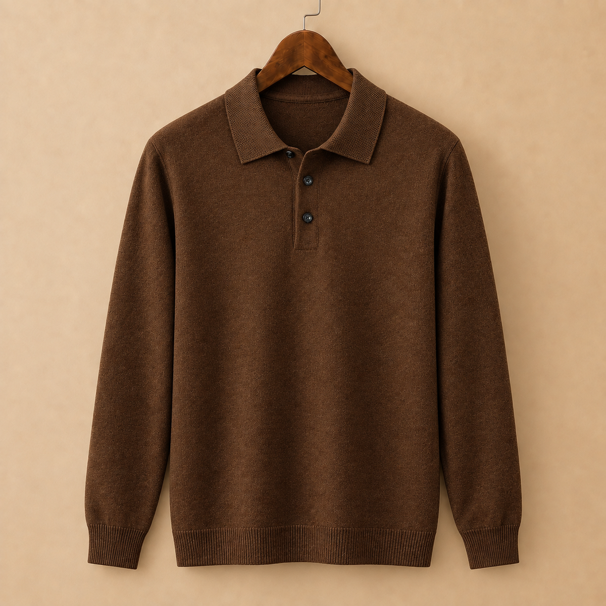 The Aldridge Hooded Sweater in Coffee, men's hooded knit