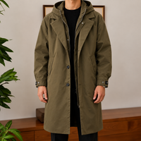 Der Langdale Kapuzenparka – mittellanger Parka mit Kapuze und einreihiger Front 1