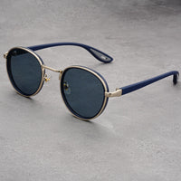 The Lennox Sunglasses - Round gold-rim frame in lightweight TR with UV400 lenses 1