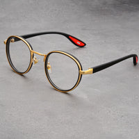 The Lennox Sunglasses - Round gold-rim frame in lightweight TR with UV400 lenses 4